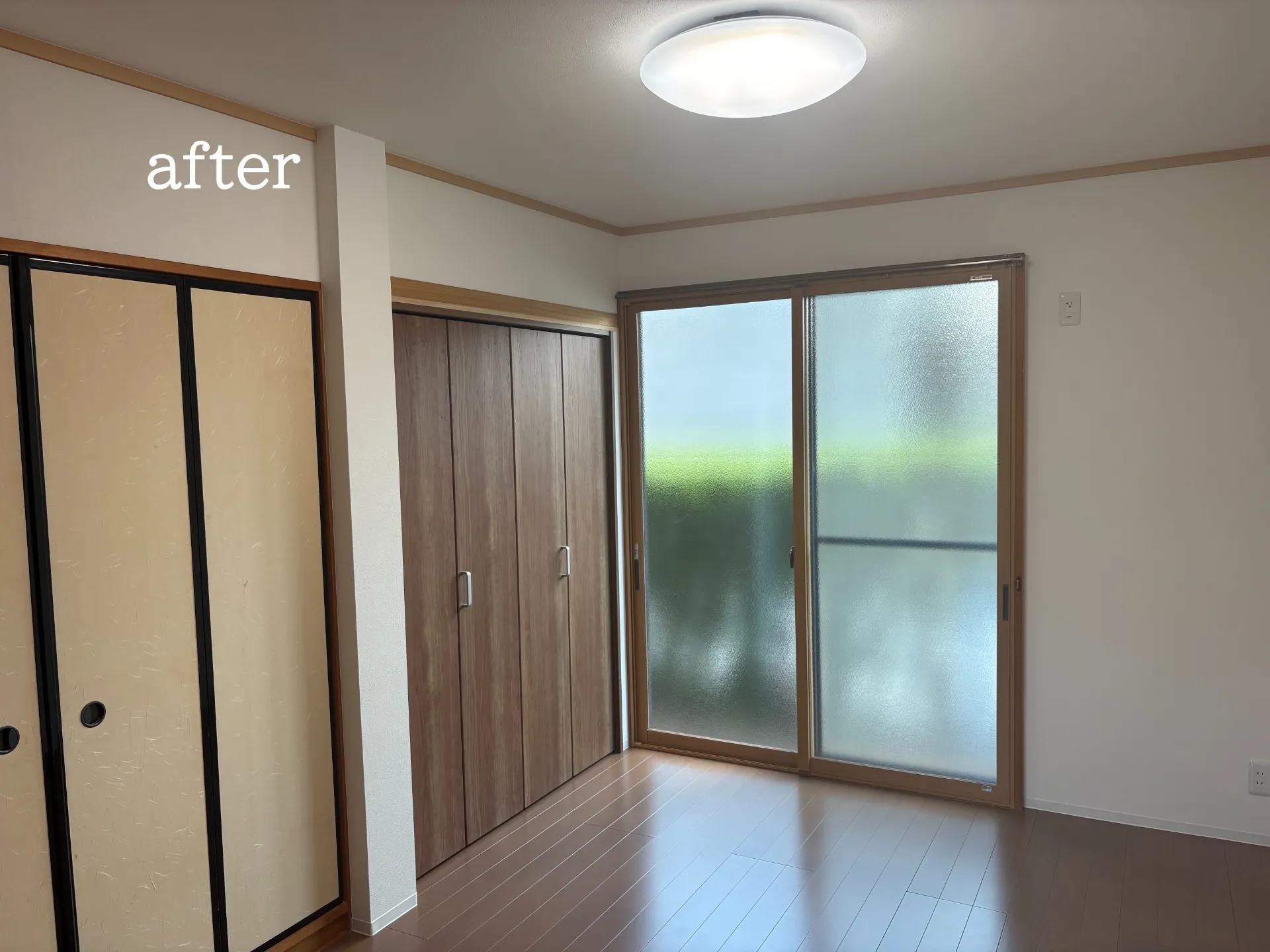 工事後　床の間→収納スペースに変更